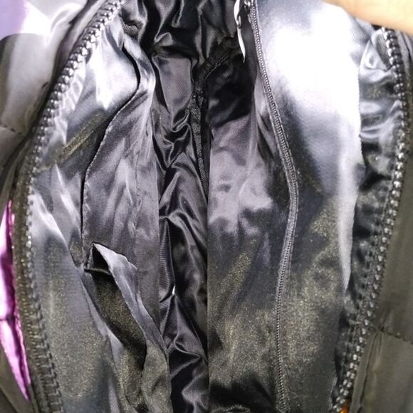 Small Star Print Quilted Backpack Bag Purse - Picture 6 of 10